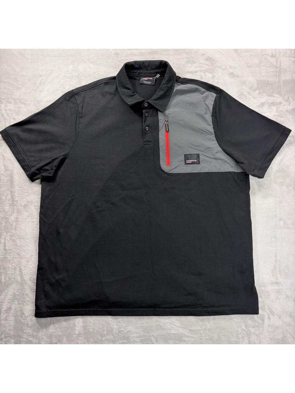 Porsche Motorsport Penske Official Utility Polo shirt Men's XXL Black Grey